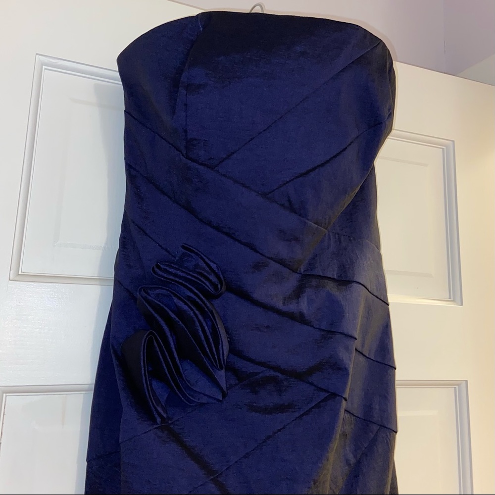 Gorgeous Deep Blue/Purple Jessica McClintock Strapless Party Dress